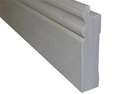 4 1/2" Baseboard Molding made from Poplar wood.