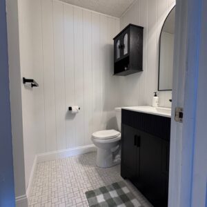 Small condo bathroom refresh with V-Groove walls