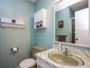 1970s Condo Full Bath before renovation in Collinsville CT